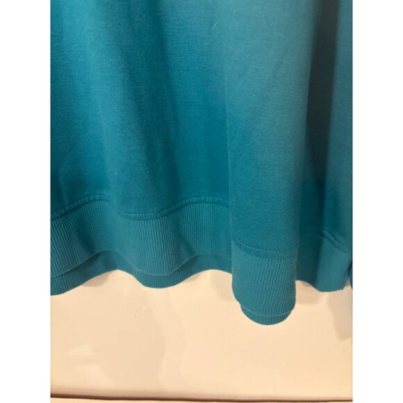 All In Motion Teal Long Sleeve Crewneck Sweatshirt XXL Recycled Polyester Spande - Picture 3 of 5